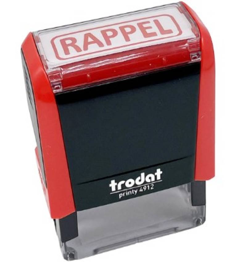 Tampon encreur  Professionnel ''RAPPEL'' Trodat 4912 , Encre à Séchage Rapide ,Formule Commerciale